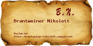 Brantweiner Nikolett névjegykártya